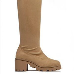 Wide dirt tan boots